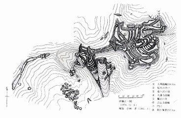 黒滝城平面図